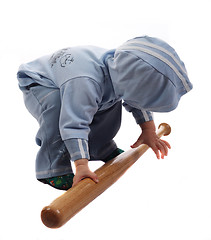 Image showing Boy takes bat