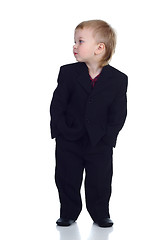 Image showing Little businessman