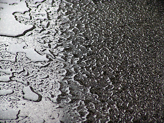 Image showing Marble Bench with Rain Drops