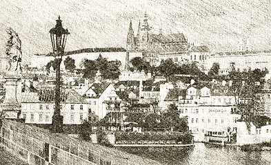 Image showing Prague Castle Sketch