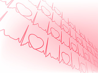 Image showing Heart cardiogram with heart. EPS 8