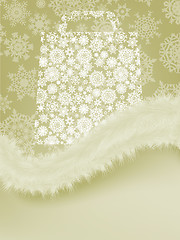 Image showing Snowflakes bag template. EPS 8