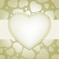 Image showing Elegant valentine with glowing hearts. EPS 8