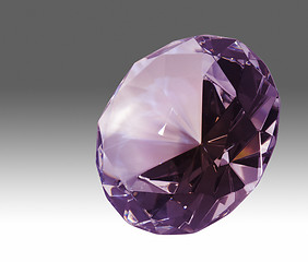 Image showing violet diamond in gradient back