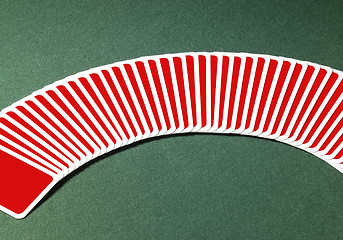 Image showing playing cards in a row