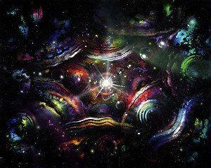 Image showing colorful spacy background