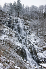 Image showing Todtnau Waterfall at winter time