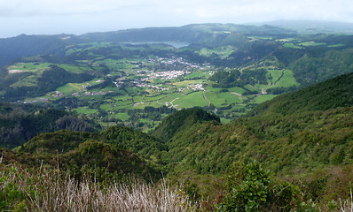 Image showing panoramic scenery at the Azores