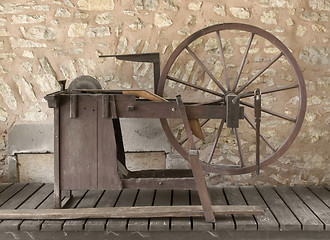 Image showing historic grinding wheel