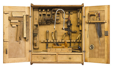 Image showing historic tool cabinet