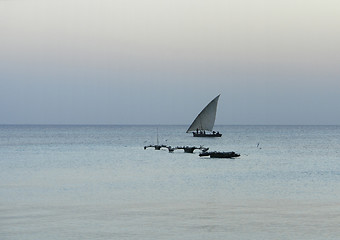 Image showing boats near Zanzibar