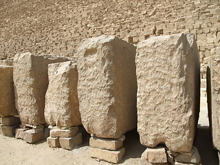 Image showing Pyramid of Cheops and stones