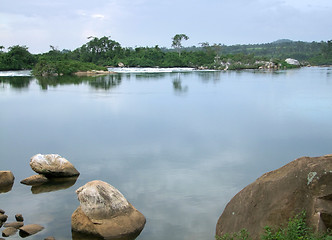 Image showing peaceful River Nile scenery near Jinja in Africa