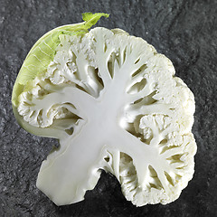 Image showing halved cauliflower