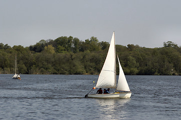 Image showing sailing a yacht