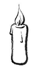 Image showing sketched candle