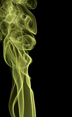 Image showing green smoke in black back