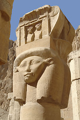 Image showing sculpture at the Mortuary Temple of Hatshepsut