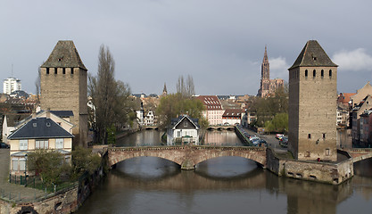 Image showing Strasbourg scenery in cloudy ambiance