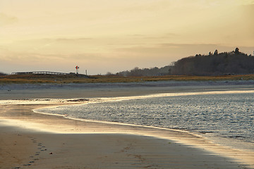 Image showing idyllic Crane Beach at evening time