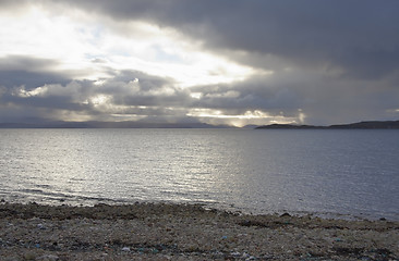 Image showing scottish beach with pebbles