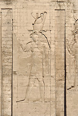 Image showing relief at the Temple of Edfu