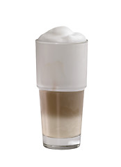 Image showing glass of latte macchiato