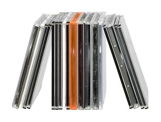 Image showing upright CD jewel cases