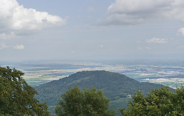 Image showing aerial view around Haut-Koenigsbourg Castle