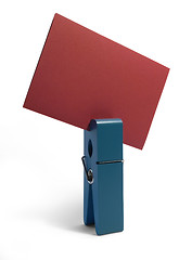 Image showing blue peg and red card