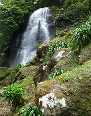 Image showing waterfall at the Azores