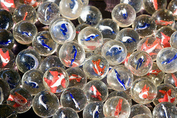 Image showing translucent glass marbles