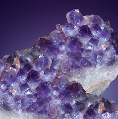 Image showing natural amethyst crystals