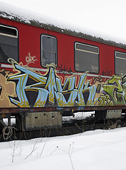 Image showing old railway car