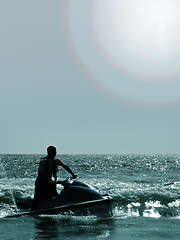 Image showing Jet Skier in the ocean