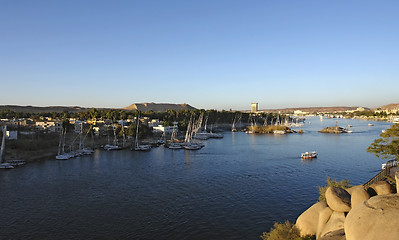 Image showing River Nile scenery at evening time