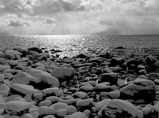 Image showing Winter scene by Lake Tahoe