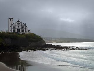 Image showing coastal church at the Azores