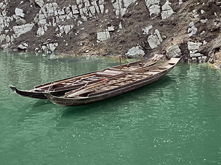 Image showing rowboats at River Shennong Xi