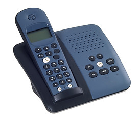 Image showing blue telephone