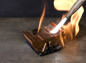 Image showing burning heat sink