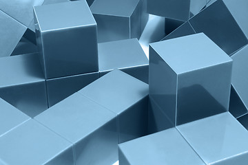 Image showing blue cubic objects