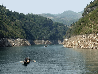 Image showing boats at River Shennong Xi