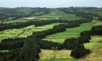 Image showing aerial scenery at the Azores