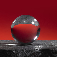 Image showing crystal ball on stone surface