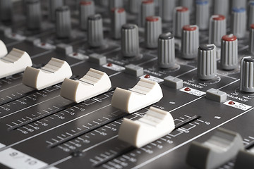 Image showing studio mixer detail