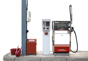 Image showing filling station in white back