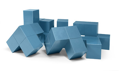 Image showing blue cubic objects