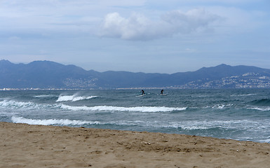 Image showing beach scenery at Sant Pere Pescador