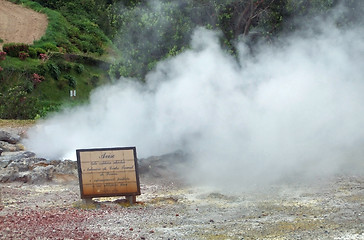 Image showing steamy hot spring